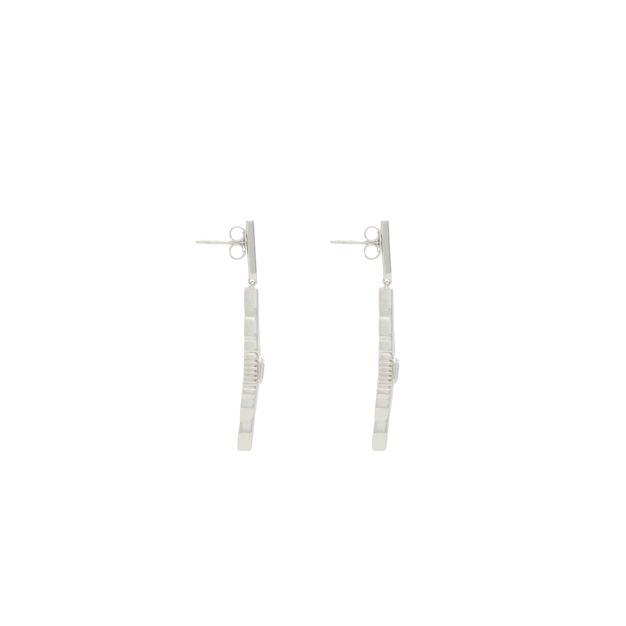 Ray Of Light Medium Drop Earrings Silver