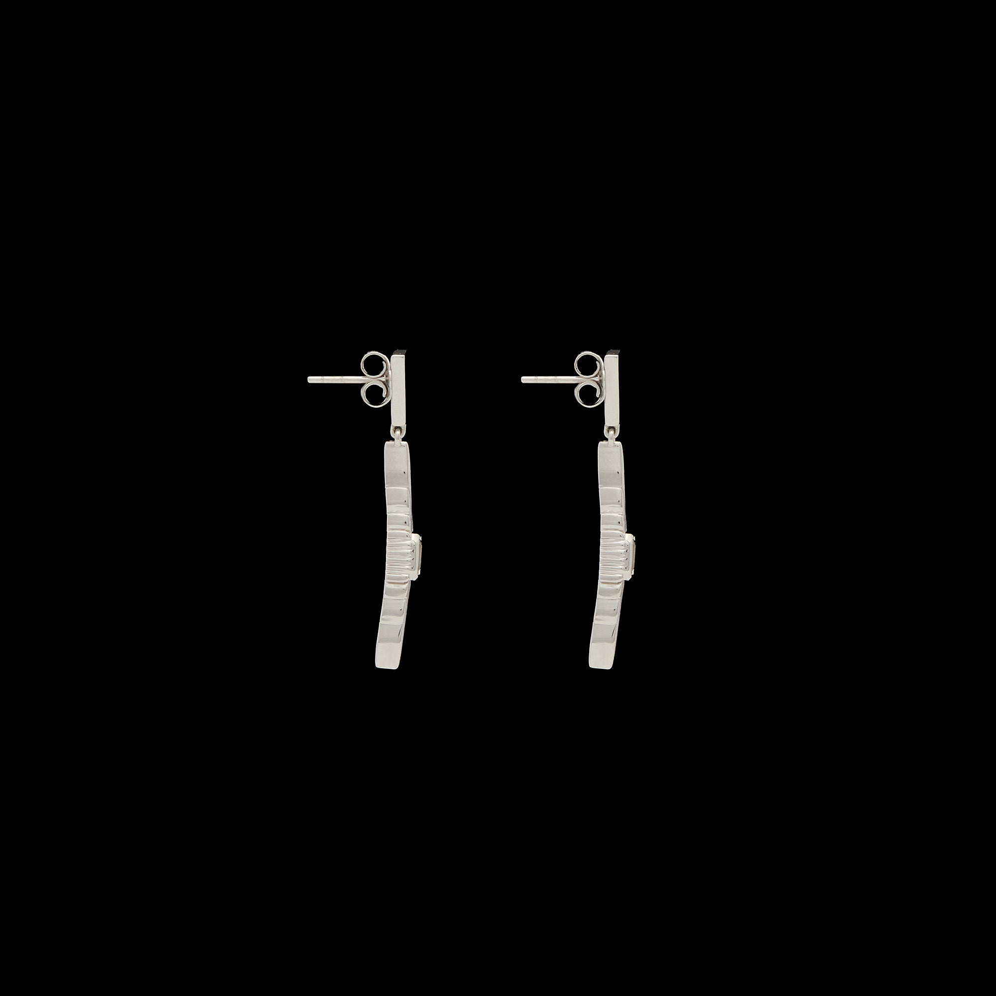 Ray Of Light Small Drop Earrings Silver