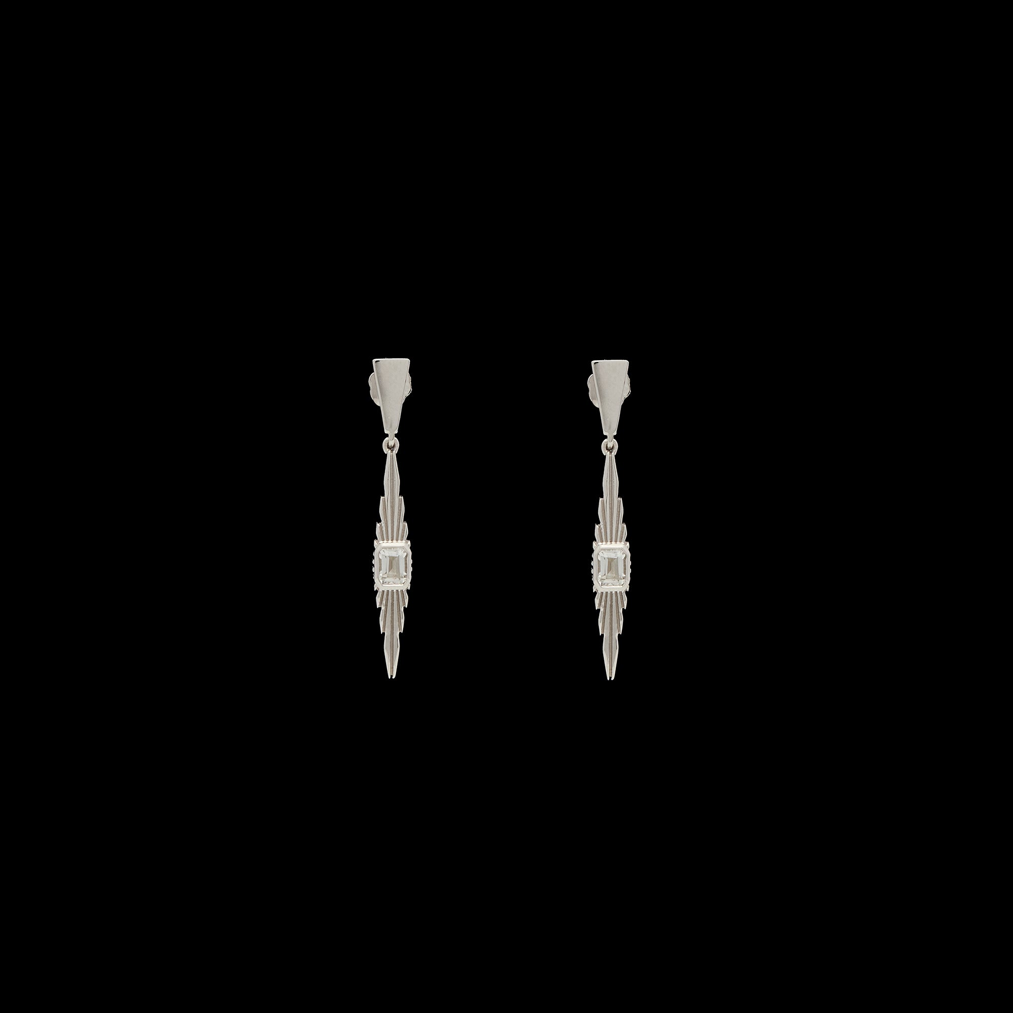 Ray Of Light Small Drop Earrings Silver