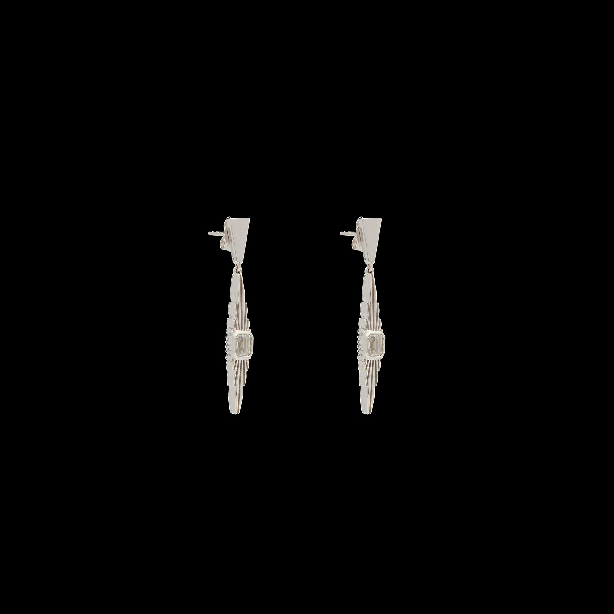 Ray Of Light Small Drop Earrings Silver