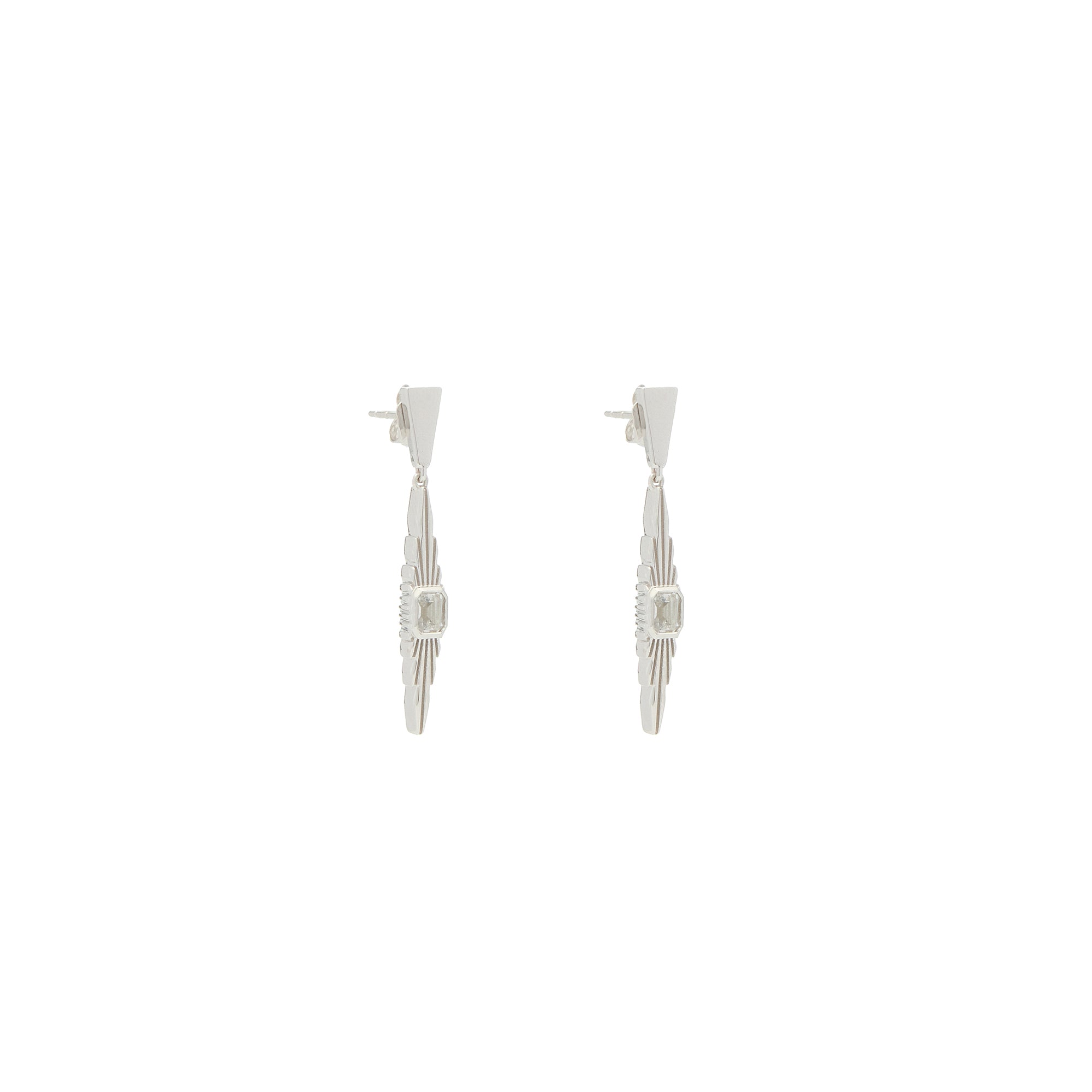 Ray Of Light Small Drop Earrings Silver