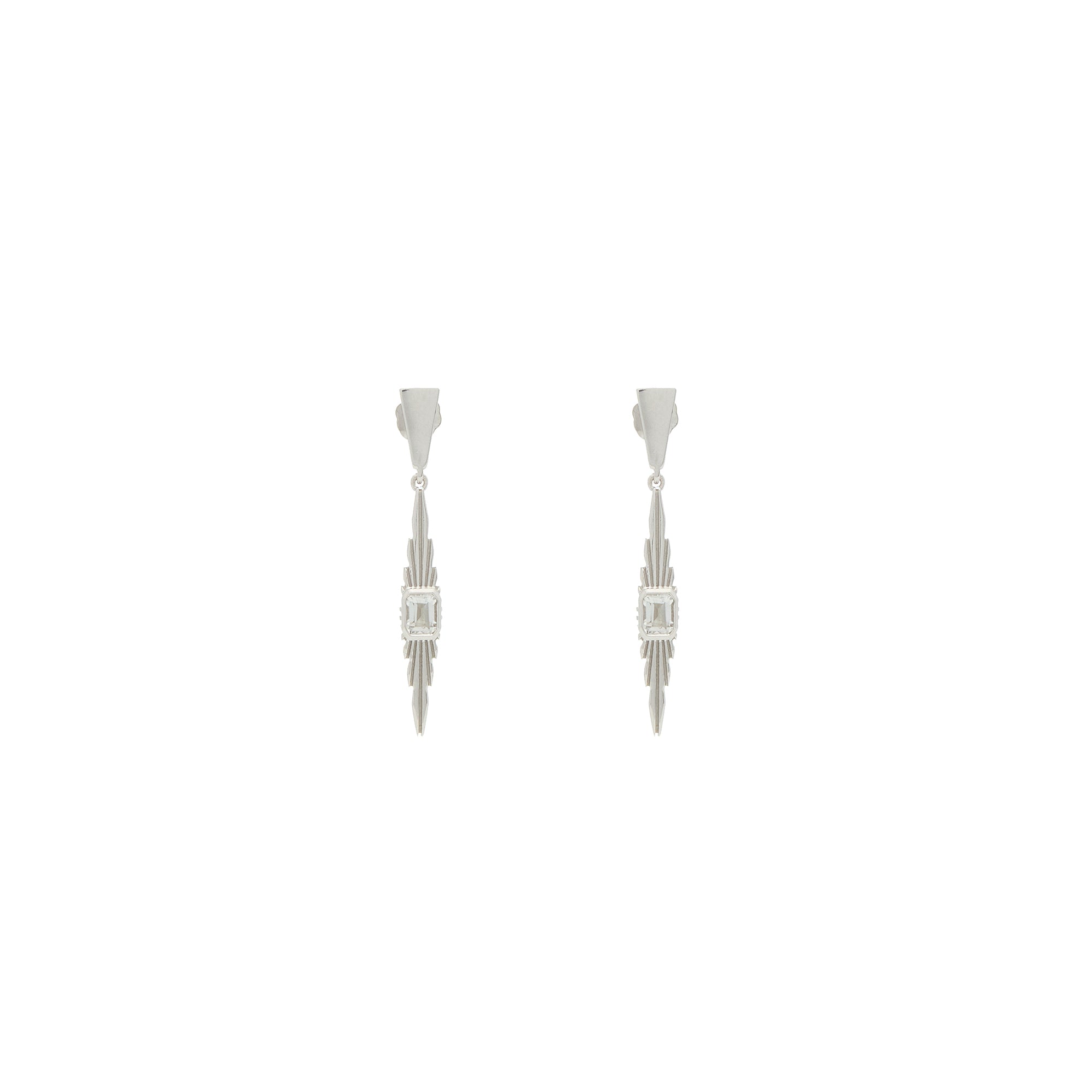 Ray Of Light Small Drop Earrings Silver