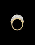 Luna Micro Ring - Gold White Diamond  Pave