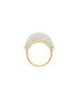 Luna Micro Ring - Gold White Diamond  Pave