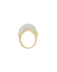 Luna Micro Ring - Gold White Diamond  Pave