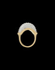 Luna Micro Ring - Gold White Diamond  Pave