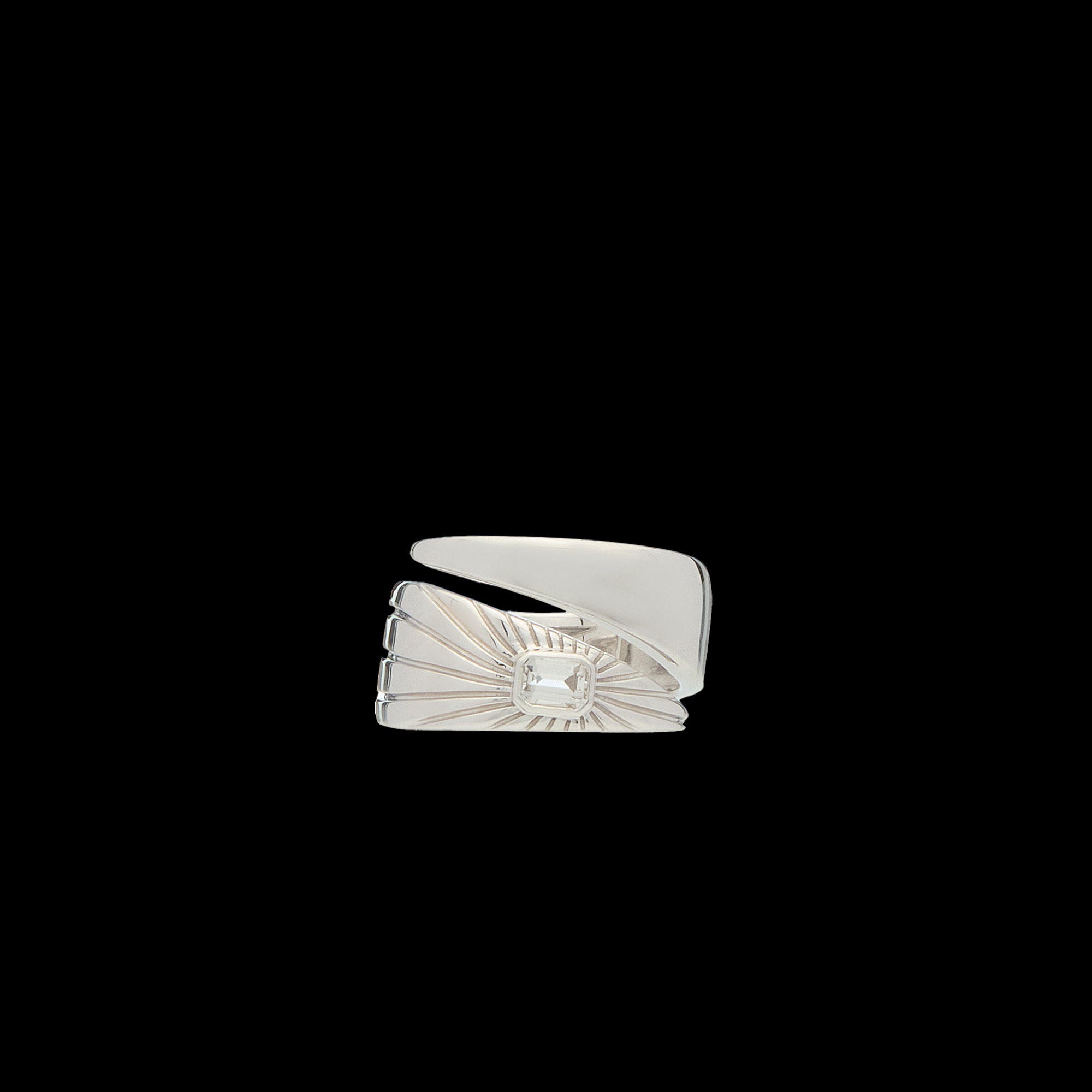 Ray of Light Ring -Silver  Open  Band