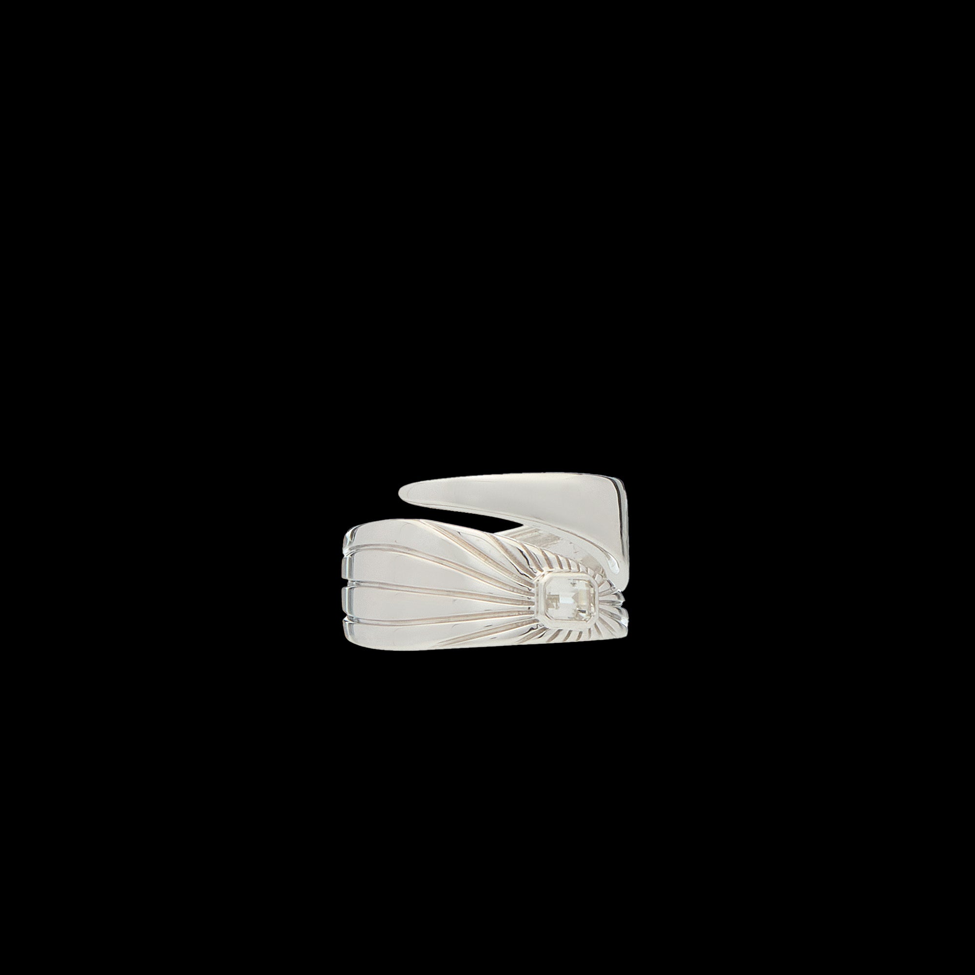 Ray of Light Ring -Silver  Open  Band