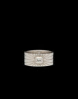 Ray of Light Ring -Silver Cigar Band Medium