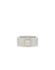 Ray of Light Ring -Silver Cigar Band Medium