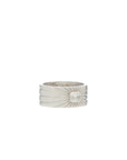 Ray of Light Ring -Silver Cigar Band Medium