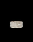 Ray of Light Ring -Silver Cigar Band Medium