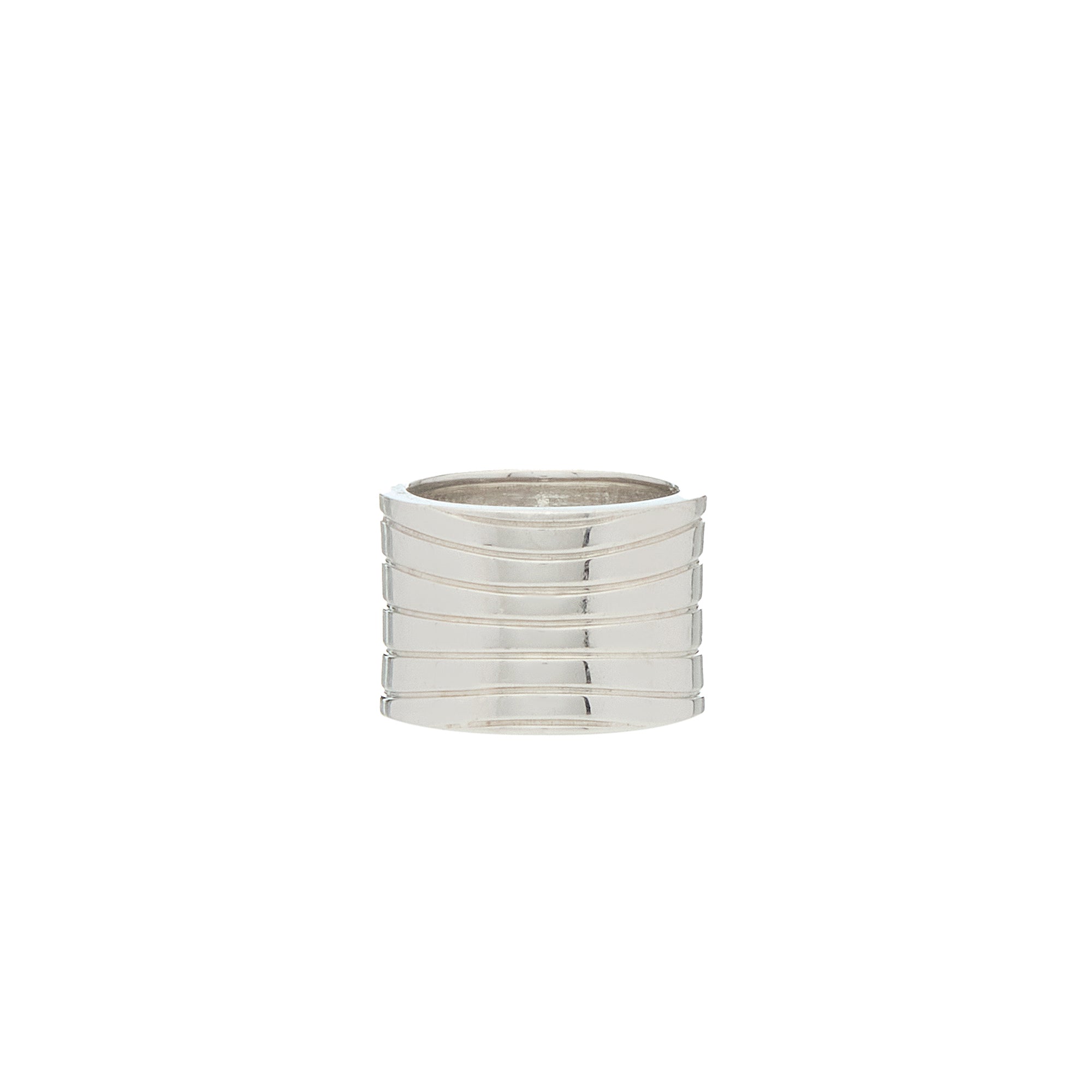 Ray of Light Ring -Silver Cigar Band Large