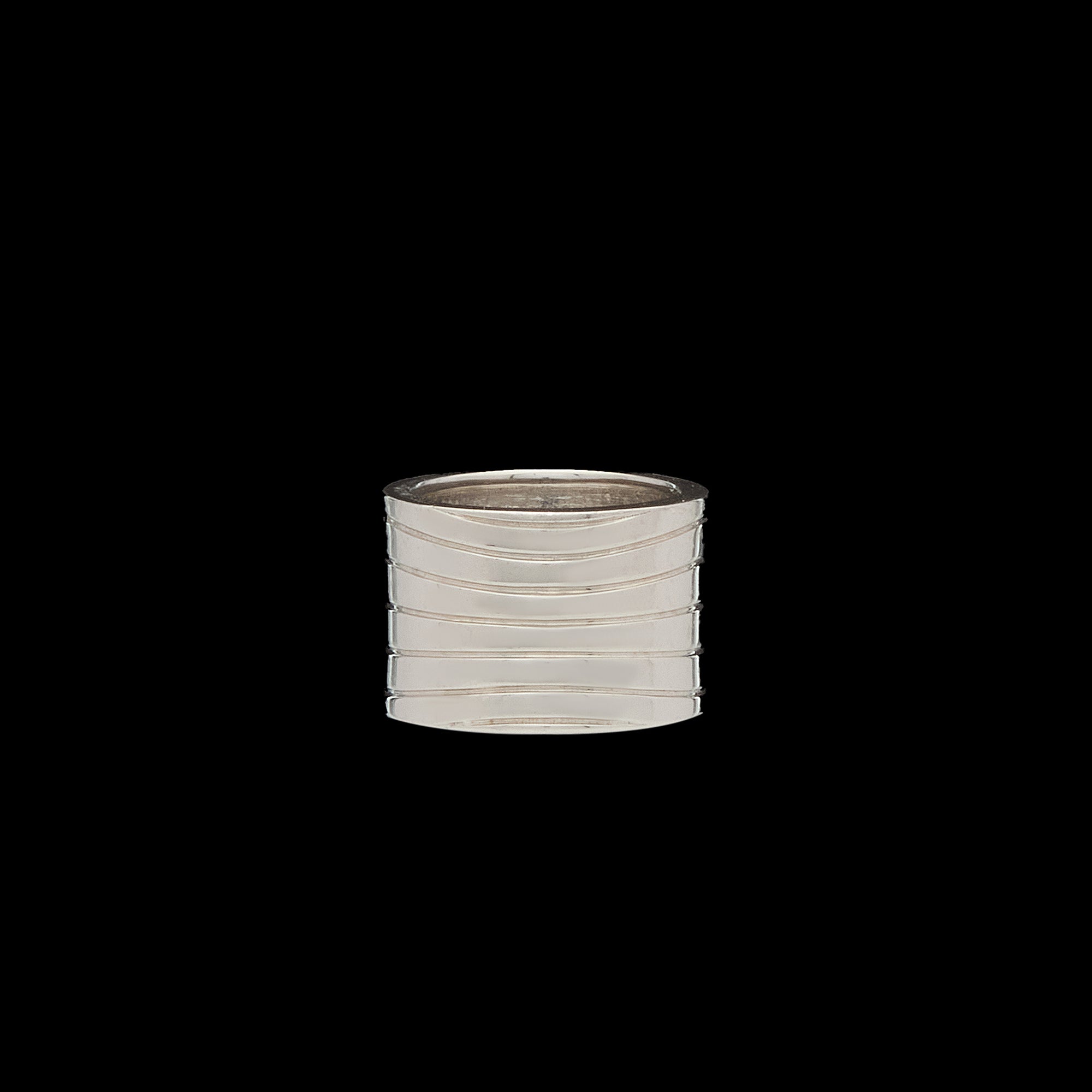 Ray of Light Ring -Silver Cigar Band Large