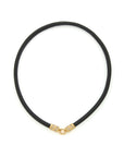 RAY OF LIGHT LEATHER GOLD PAVE NECKLACE