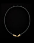 RAY OF LIGHT LEATHER GOLD PAVE NECKLACE