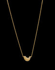 Luna Mini Necklace - Gold & Diamond Pave Detail