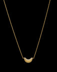 Luna Mini Necklace - Gold & Diamond Pave Detail