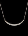Luna Necklace - Silver with Black Diamond Detail