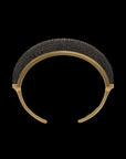 Luna Cuff -Gold Black Diamond Pave