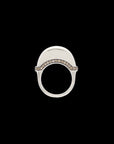 Luna Ring - Silver with Brown Diamond Detail