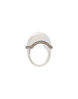 Luna Ring - Silver with Brown Diamond Detail