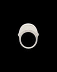 Luna Ring - Silver with White Diamond Detail