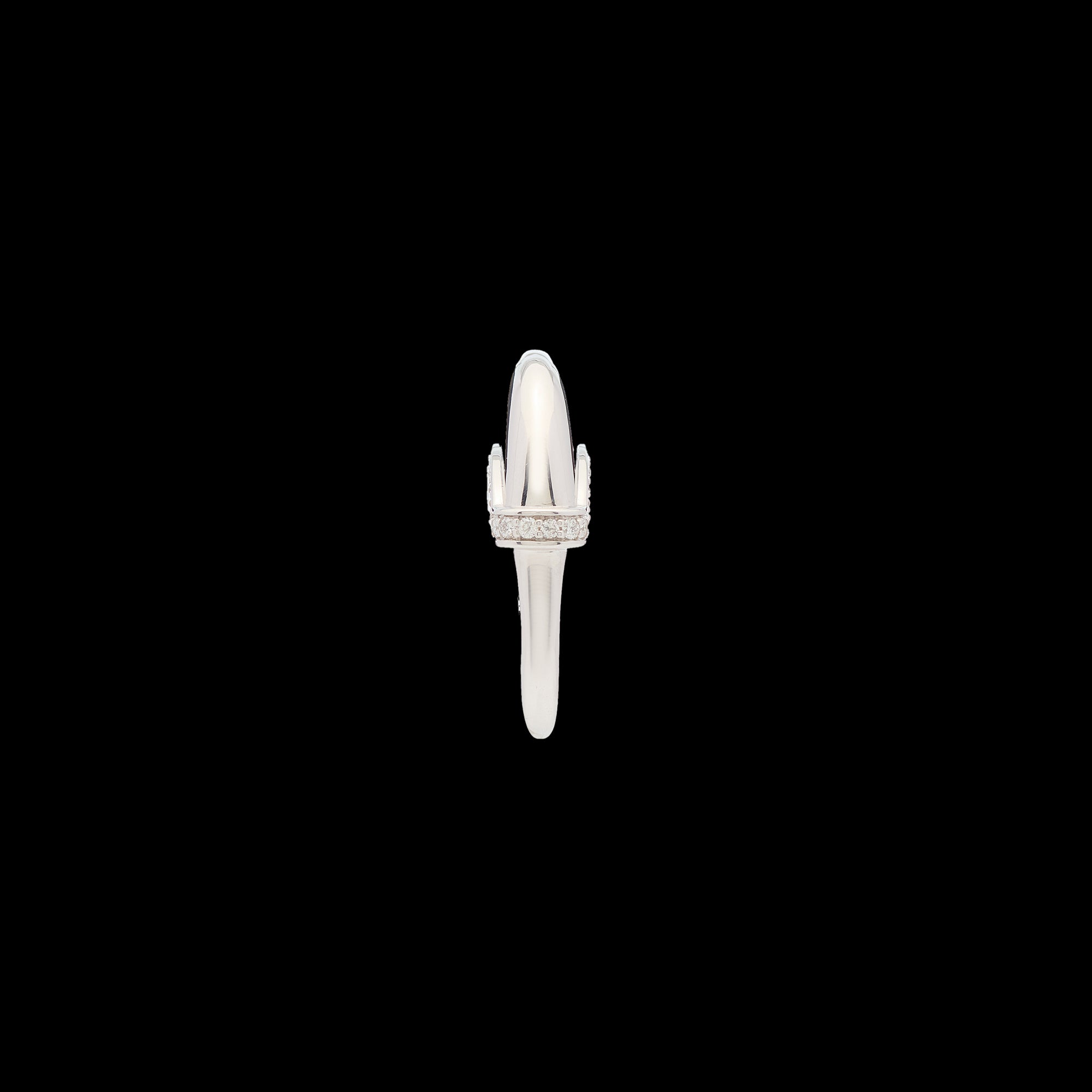Luna Ring - Silver with White Diamond Detail