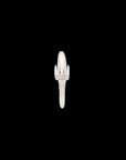 Luna Ring - Silver with White Diamond Detail