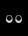 Luna Small Hoops - Silver with White Diamond Pave