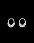 Luna Small Hoops - Silver with White Diamond Pave