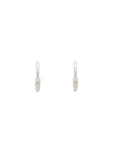 Luna Small Hoops - Silver with White Diamond Pave