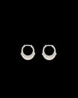 Luna X-Small Hoops - Silver White with Diamond  Detail
