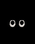 Luna X-Small Hoops - Silver with White Diamond Pave