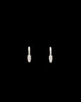 Luna X-Small Hoops - Silver with White Diamond Pave