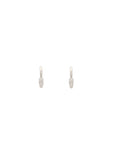 Luna X-Small Hoops - Silver with White Diamond Pave