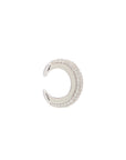 Luna Earcuff - Silver with White  Diamond Pave