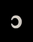 Luna Earcuff - Silver with White  Diamond Pave