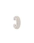 Luna Earcuff - Silver with White  Diamond Pave