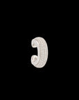 Luna Earcuff - Silver with White  Diamond Pave