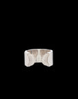 Doppia Luna Ring - Silver White Diamond Pave