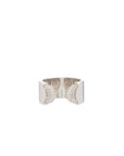 Doppia Luna Ring - Silver White Diamond Pave