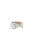 Doppia Luna Ring - Silver White Diamond Pave