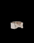 Doppia Luna Ring - Silver White Diamond Pave