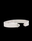 Doppia Luna Slim Cuff - Silver White Diamond Pave