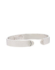 Doppia Luna Slim Cuff - Silver White Diamond Pave