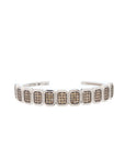 Ray of Light -  Quatrum Cuff  Silver - Brown Pave Diamonds