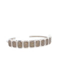Ray of Light -  Quatrum Cuff  Silver - Brown Pave Diamonds