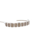 Ray of Light -  Quatrum Cuff  Silver - Brown Pave Diamonds