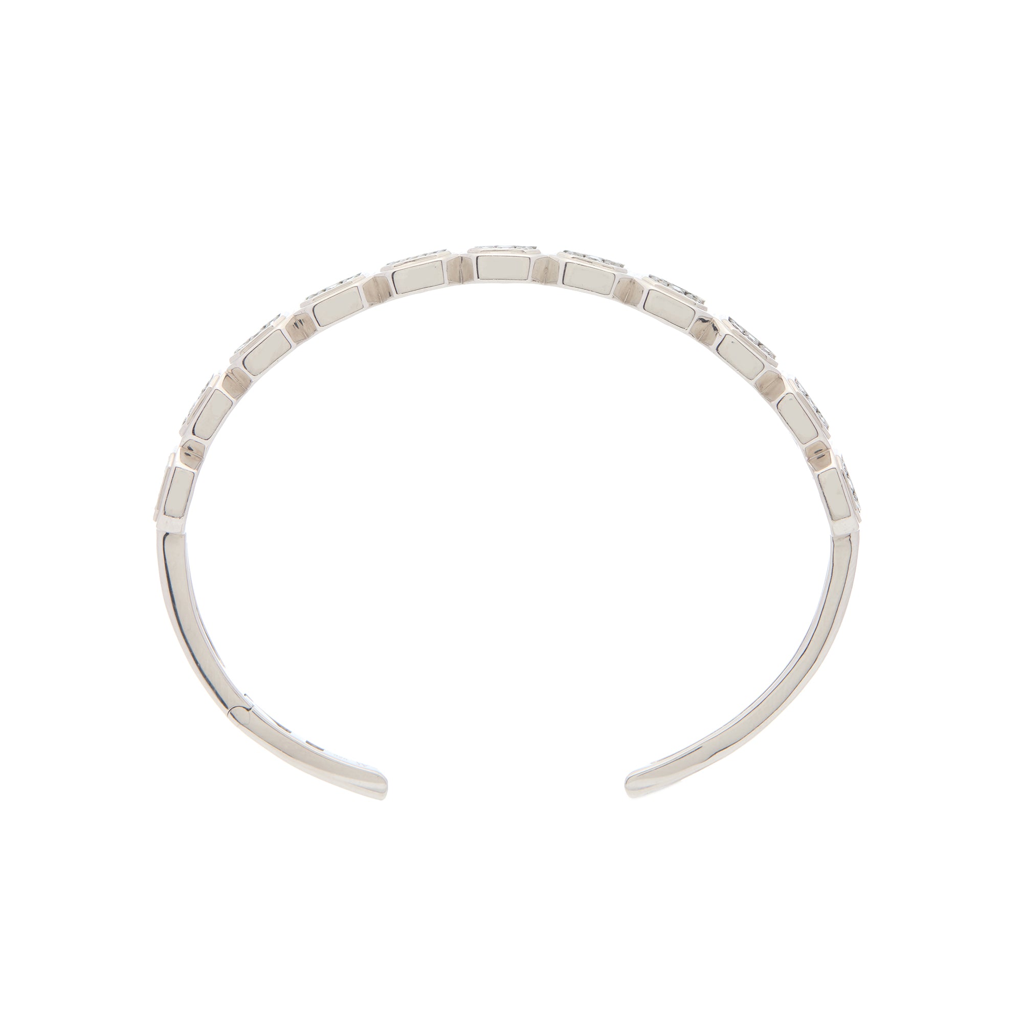 Ray of Light -  Quatrum Cuff  Silver - Brown Pave Diamonds